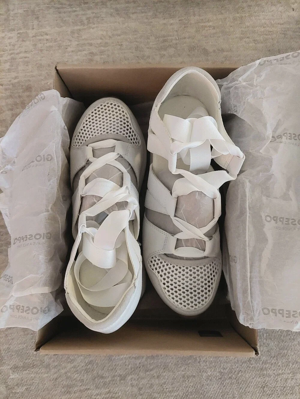 Gioseppo Muir Open Sneakers Espadrille Style With Straps Size 8 US (EU 39)